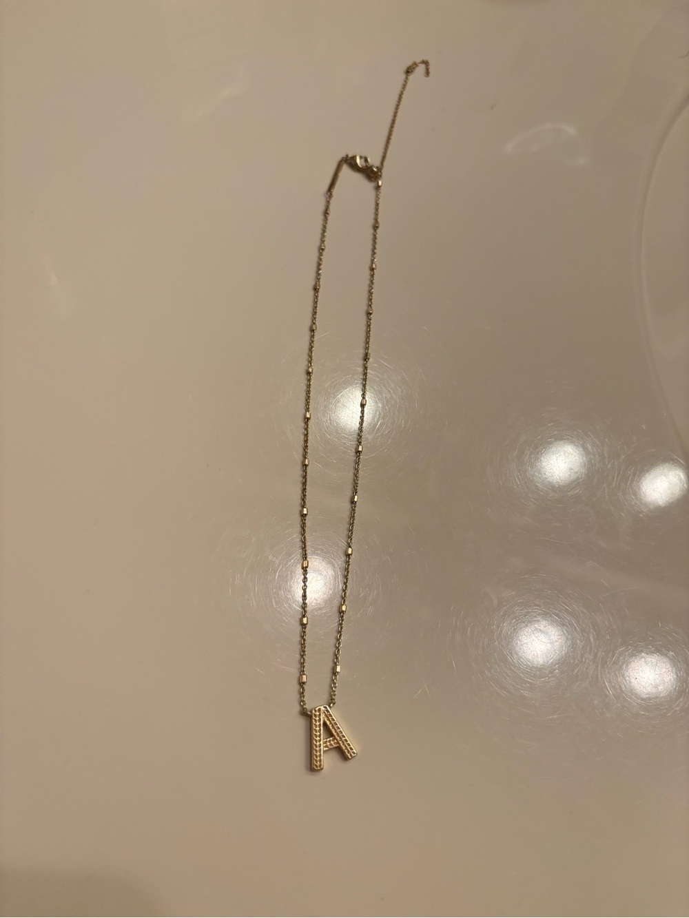 Kendra Scott Gold Initial A Pendant Necklace